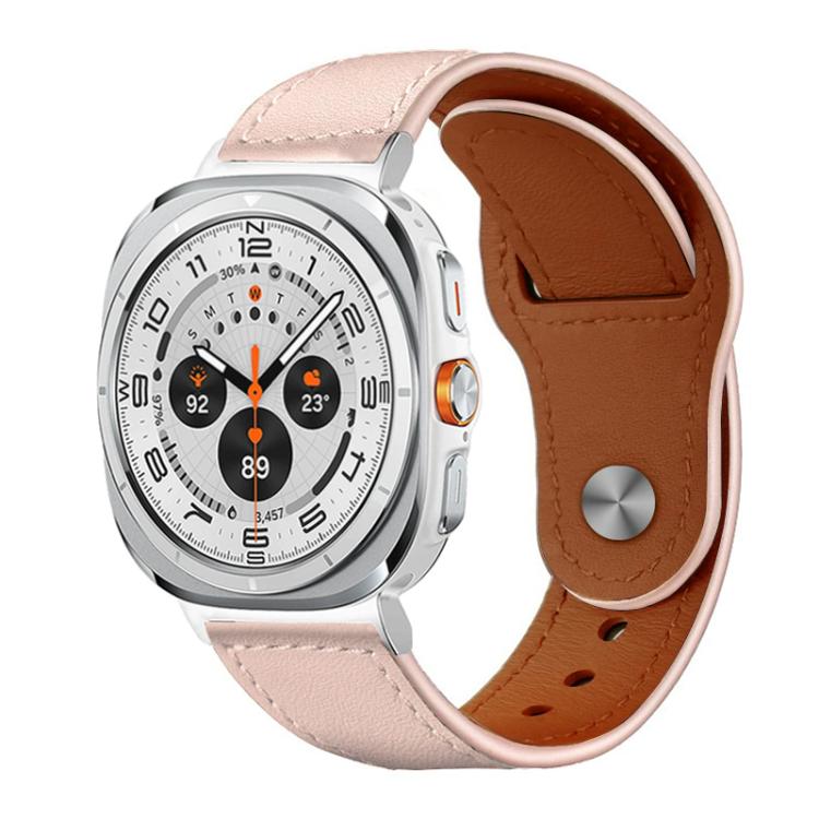 xDfind Rivet Buckle Genuine Leather Watch Band, For Galaxy Watch Ultra2 2026 / 2025 / 1 2024, For Galaxy Watch9 / 8 / 8 Classic