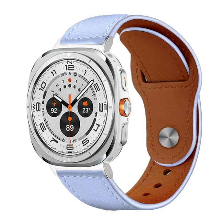 xDfind Rivet Buckle Genuine Leather Watch Band, For Galaxy Watch Ultra2 2026 / 2025 / 1 2024, For Galaxy Watch9 / 8 / 8 Classic