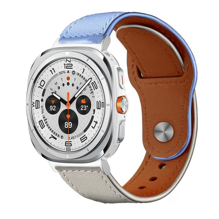 xDfind Rivet Buckle Genuine Leather Watch Band, For Galaxy Watch Ultra2 2026 / 2025 / 1 2024, For Galaxy Watch9 / 8 / 8 Classic
