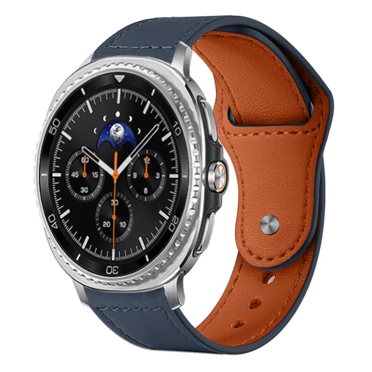 xDfind Rivet Buckle Genuine Leather Watch Band, For Galaxy Watch Ultra2 2026 / 2025 / 1 2024, For Galaxy Watch9 / 8 / 8 Classic