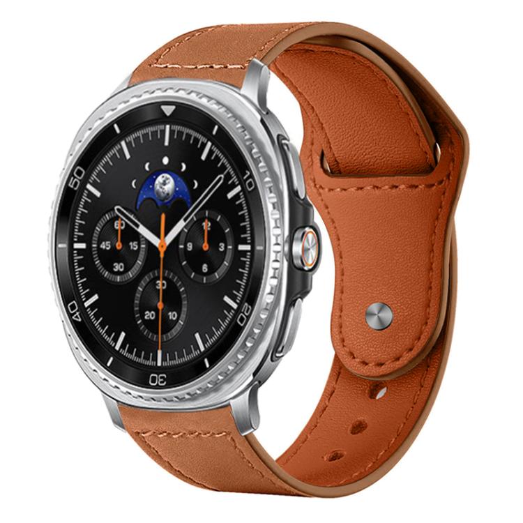 xDfind Rivet Buckle Genuine Leather Watch Band, For Galaxy Watch Ultra2 2026 / 2025 / 1 2024, For Galaxy Watch9 / 8 / 8 Classic