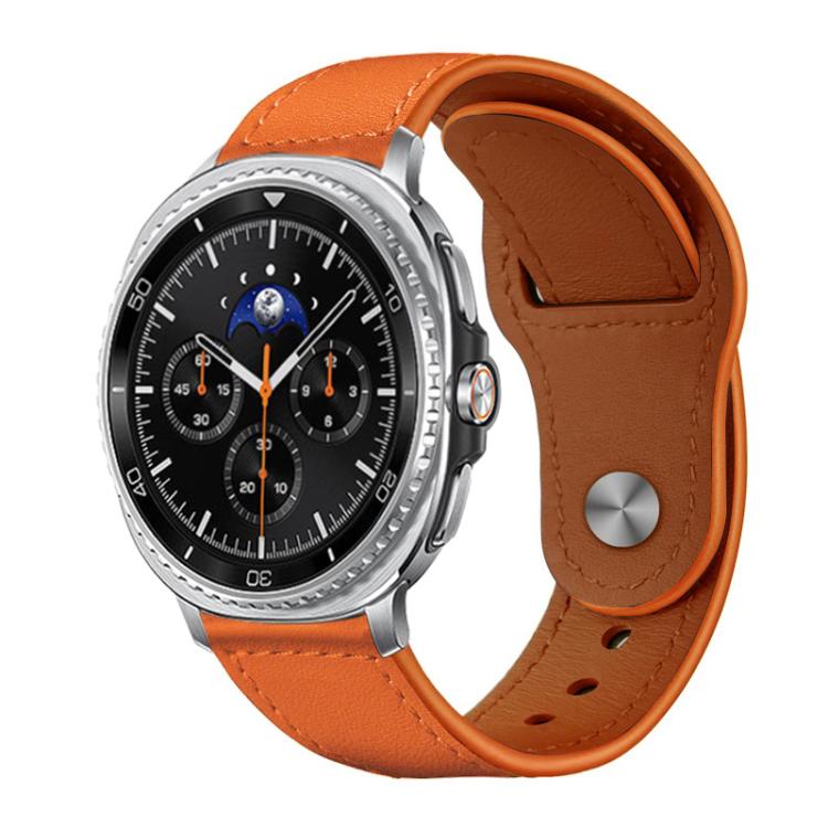 xDfind Rivet Buckle Genuine Leather Watch Band, For Galaxy Watch Ultra2 2026 / 2025 / 1 2024, For Galaxy Watch9 / 8 / 8 Classic