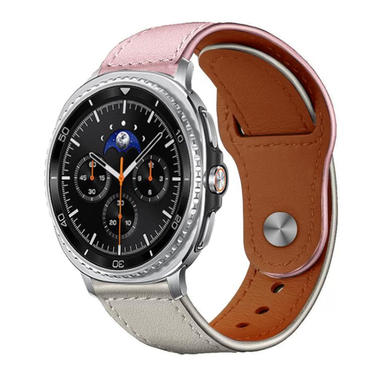 xDfind Rivet Buckle Genuine Leather Watch Band, For Galaxy Watch Ultra2 2026 / 2025 / 1 2024, For Galaxy Watch9 / 8 / 8 Classic