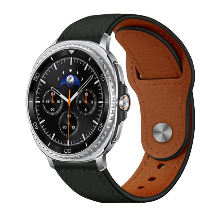 xDfind Rivet Buckle Genuine Leather Watch Band, For Galaxy Watch Ultra2 2026 / 2025 / 1 2024, For Galaxy Watch9 / 8 / 8 Classic