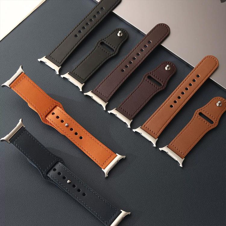 xDfind Rivet Buckle Genuine Leather Watch Band, For Galaxy Watch Ultra2 2026 / 2025 / 1 2024, For Galaxy Watch9 / 8 / 8 Classic