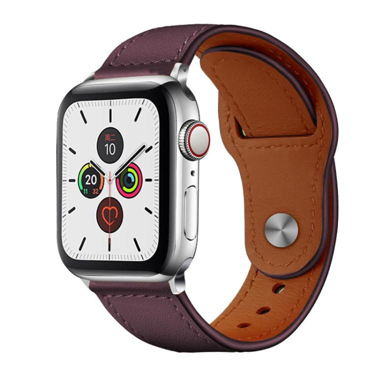 xDfind Rivet Buckle Genuine Leather Watch Band, For Apple Watch 42 / 44 / 45 / 46 / 49mm, For Apple Watch 38 / 40 / 41 / S10 42mm