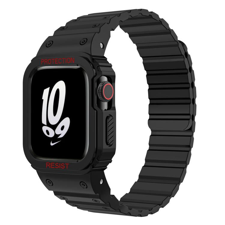 xDfind Magnetic Silicone Watch Band with Integrated Watch Cover, For Apple Watch 42 / 44 / 45mm, For Apple Watch Series 10 / 11 46mm, For Apple Watch Series 10 / 11 42mm, For Apple Watch Ultra 3 / 2 / 1 49mm, For Apple Watch 38 / 41mm