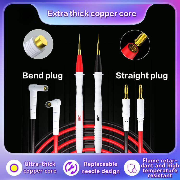 i2C Pure Copper Silicone Probe Detection Pen, Bend Plug Without Stainless Steel Needle, Straight Plug Without Stainless Steel Needle, Straight Plug