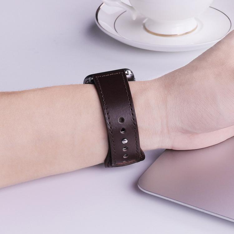 xDfind Rivet Buckle Genuine Leather Watch Band, For Garmin Fenix 8/7X/6X/5X 26mm