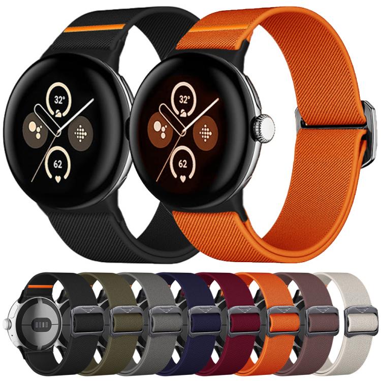 xDfind Elastic Nylon Watch Band, For Google Pixel Watch 4 / 3 45mm, For Google Pixel Watch 4 / 3 / 2 / 1 41mm