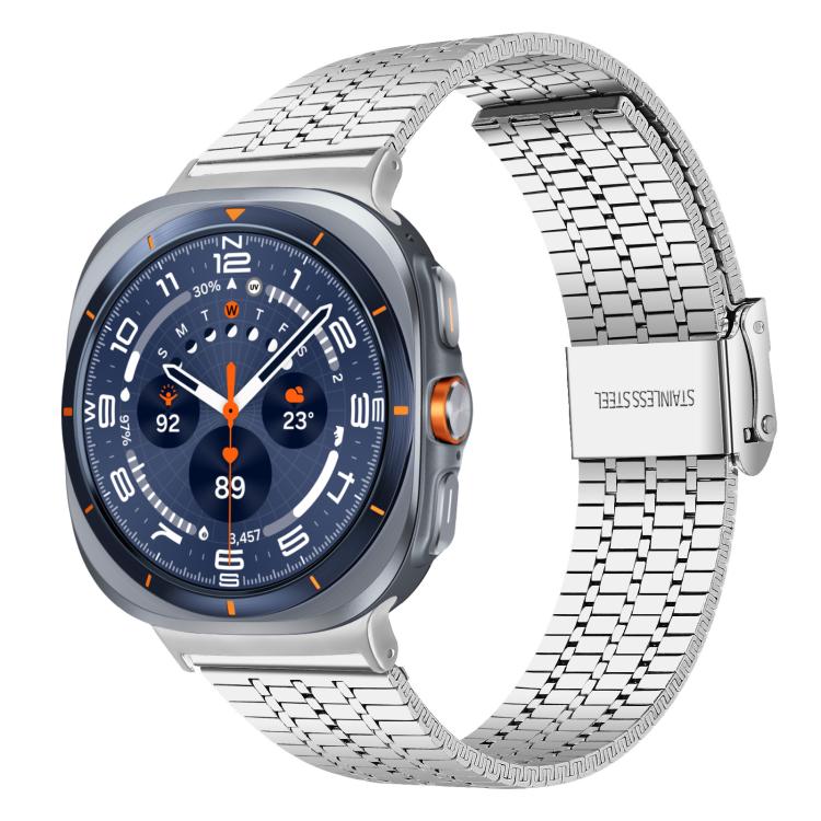 xDfind Seven Beads Buckle Stainless Steel Watch Band, For Samsung Galaxy Watch Ultra / Ultra 2025, For Samsung Galaxy Watch8 / 8 Classic, For Samsung Galaxy Watch 7 / 6 / 5 / FE