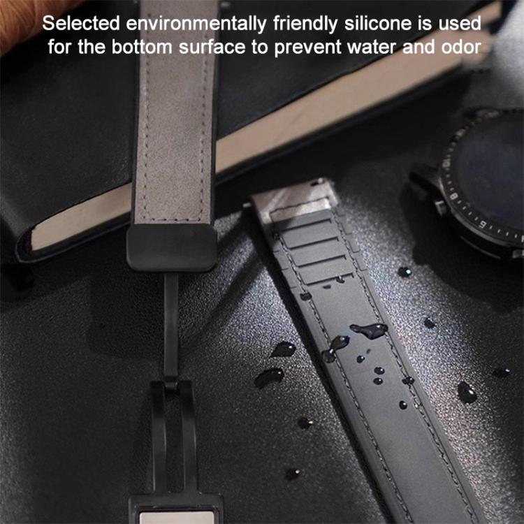 xDfind Crazy Horse Pattern Silicone Skin Magnetic Buckle Watch Band, For Garmin Fenix 8 / 7X / 6X / 5X 26mm, For Garmin Fenix 8 / 7 / 6 / 5 22mm