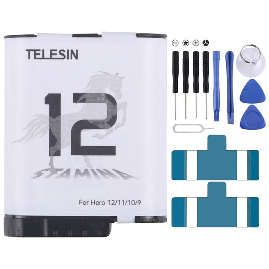 TELESIN Battery Replacement, For GoPro Hero 12 / 11 / 10 / 9