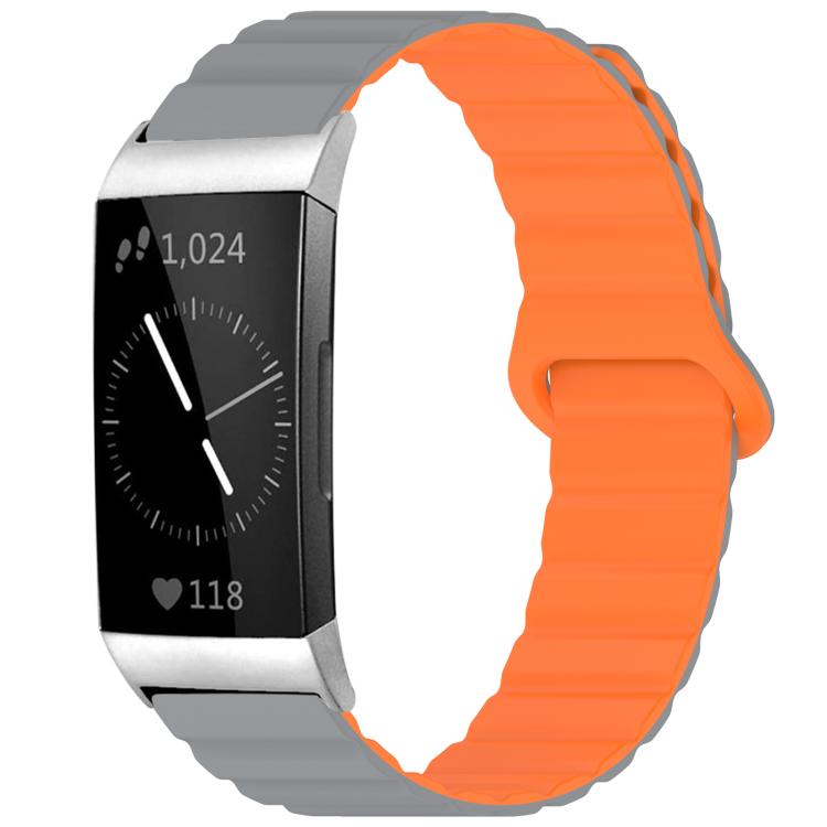 xDfind Loop Magnetic Glossy Silicone Watch Band, For Fitbit Charge 6 / 5, For Fitbit Versa 4 / 3 / Sense2 / 1, For Fitbit Charge 4 / 3