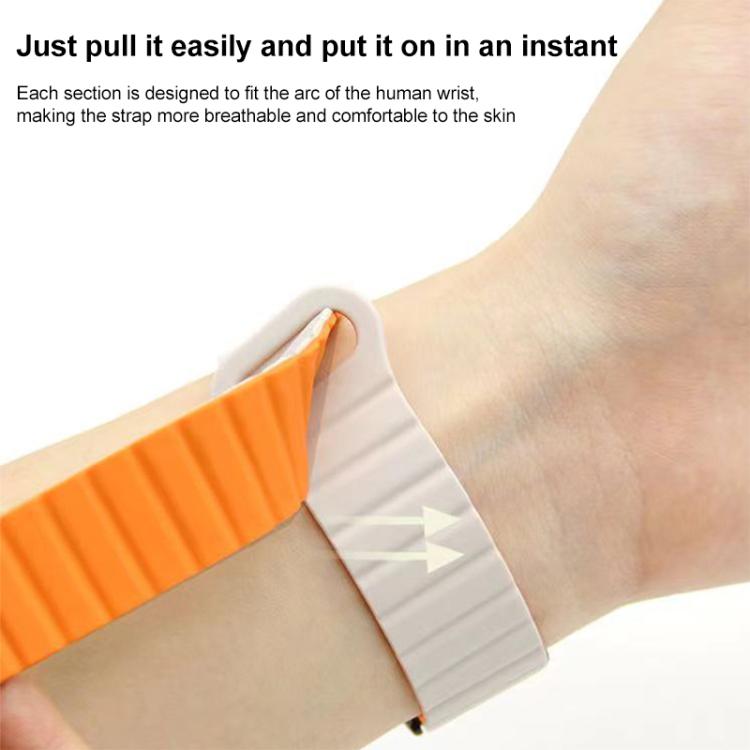 xDfind Loop Magnetic Glossy Silicone Watch Band, For Fitbit Charge 6 / 5, For Fitbit Versa 4 / 3 / Sense2 / 1, For Fitbit Charge 4 / 3