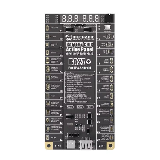 Mechanic BA27+ 4.2V Low Voltage Output Battery Chip Activation Board for iPhone 8-16 Pro Max / Most Android, Mechanic BA27+