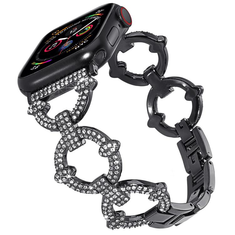 xDfind O-shaped Diamond Metal Watch Band, For Apple Watch 42 / 44 / 45 / 46 / 49mm, For Apple Watch 38 / 40 / 41 / S10 42mm