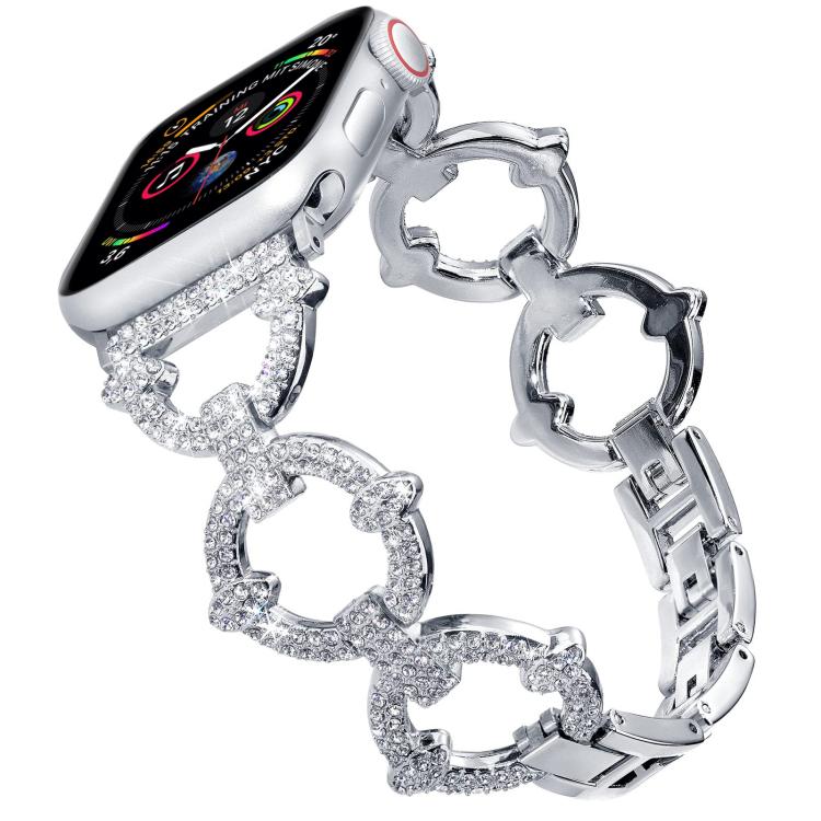 xDfind O-shaped Diamond Metal Watch Band, For Apple Watch 42 / 44 / 45 / 46 / 49mm, For Apple Watch 38 / 40 / 41 / S10 42mm