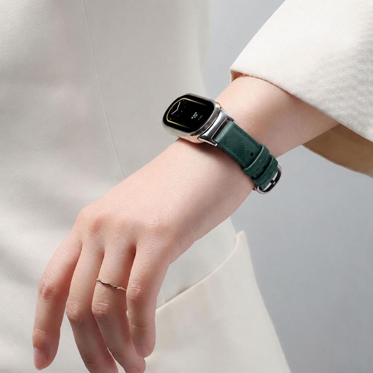 xDfind Plaid Texture Leather Watch Band, For Xiaomi Smart Band 10 / 9 / 8