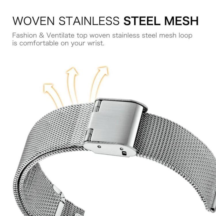 Fine Mesh Buckle Stainless Steel Watch Band, For Amazfit T-Rex Pro