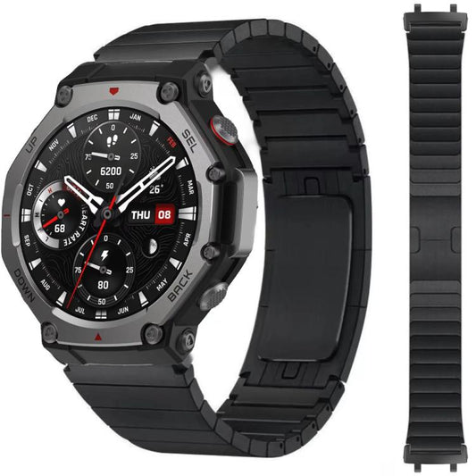 One Beads Side Detachable Titanium Alloy Watch Band, For  Amazfit T-Rex 3, For  Amazfit T-Rex 2, For Amazfit T-Rex Pro