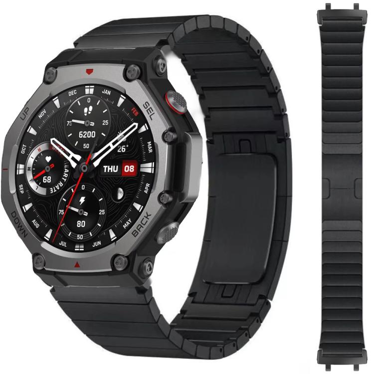 One Beads Side Detachable Titanium Alloy Watch Band, For  Amazfit T-Rex 3, For  Amazfit T-Rex 2, For Amazfit T-Rex Pro