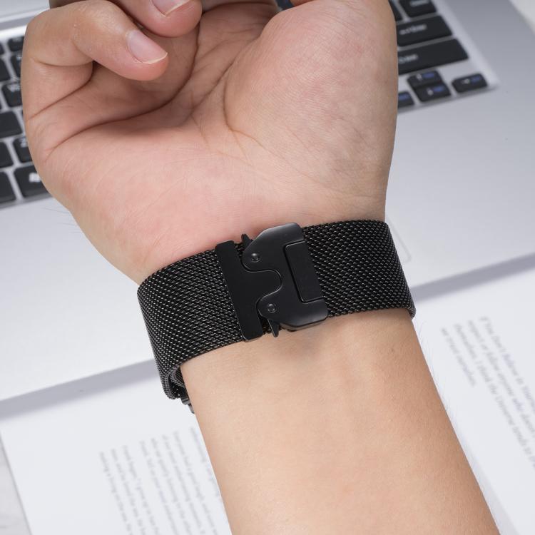Parachute Snap Buckle Milanese Stainless Steel Watch Band, For  Amazfit T-Rex 3, For  Amazfit T-Rex 2, For Amazfit T-Rex Pro