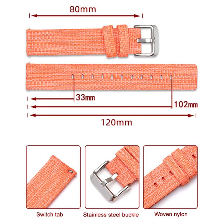 xDfind Nylon Canvas Watch Band, For Garmin Forerunner 45 / 45S / Swim 2