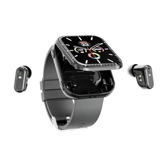T1 TWS Headphones Smart Watch, 1.8 inch Square Screen, Support Bluetooth Call / Heart Rate