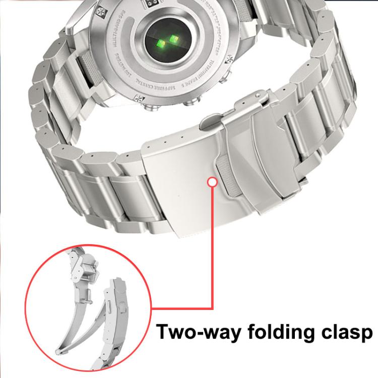 Curved Safety Buckle Titanium Alloy Quick Release Watch Band, For Garmin 22mm