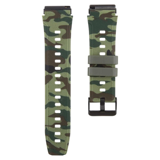 xDfind Black Connector Camouflage Print Silicone Watch Band, For Fitbit Versa 2 / Versa