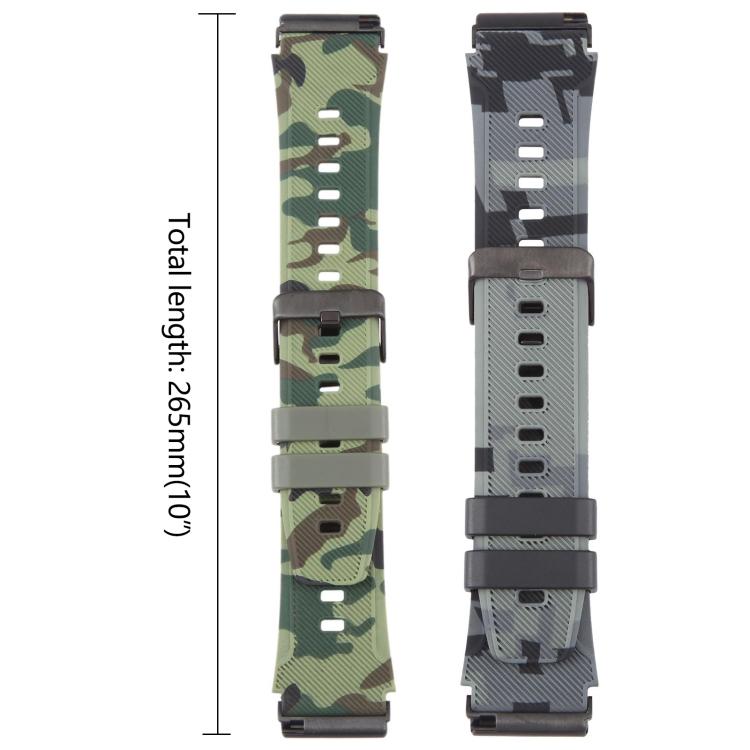 xDfind Black Connector Camouflage Print Silicone Watch Band, For Fitbit Versa 2 / Versa