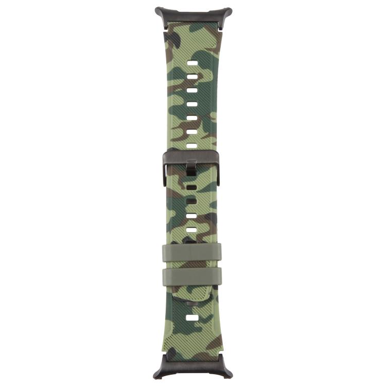 xDfind Black Connector Camouflage Print Silicone Watch Band, For Galaxy Watch Ultra2 2026 / 2025 / 1 2024, For Galaxy Watch9 / 8 / 8 Classic