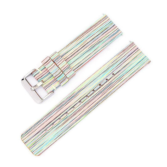 Stainless Steel Pin Buckle Nylon Woven Canvas Watch Band, 12mm, 14mm