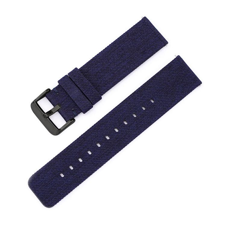 Stainless Steel Pin Buckle Nylon Woven Canvas Watch Band, 20mm, 22mm