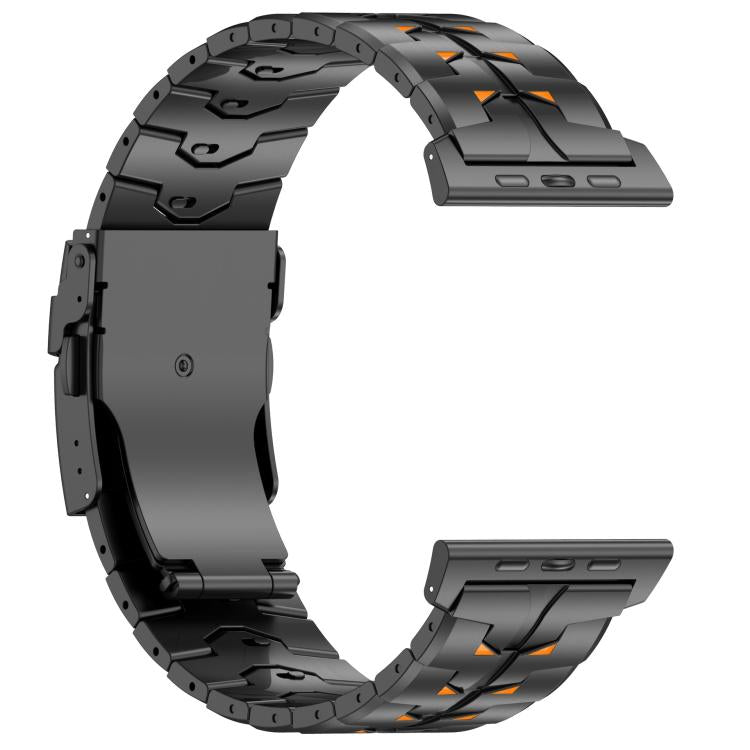 26mm Wide Dual-color Detachable Safety Clasp Titanium Alloy Watch Band, For Apple Watch 46mm / 49mm / 45mm / 44mm