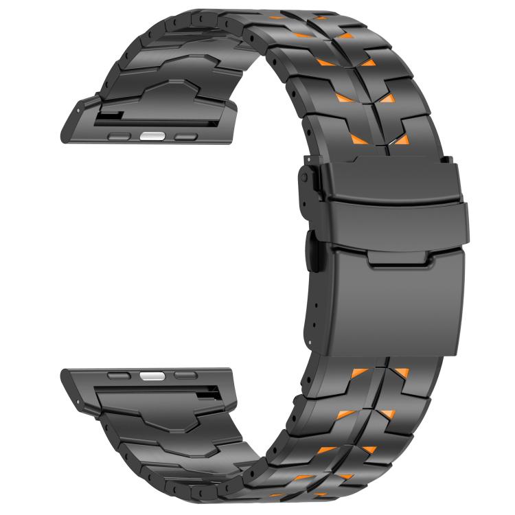 26mm Wide Dual-color Detachable Safety Clasp Titanium Alloy Watch Band, For Apple Watch 46mm / 49mm / 45mm / 44mm