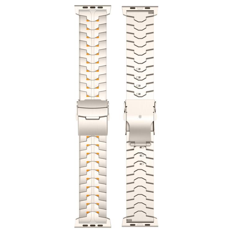 26mm Wide Dual-color Detachable Safety Clasp Titanium Alloy Watch Band, For Apple Watch 46mm / 49mm / 45mm / 44mm
