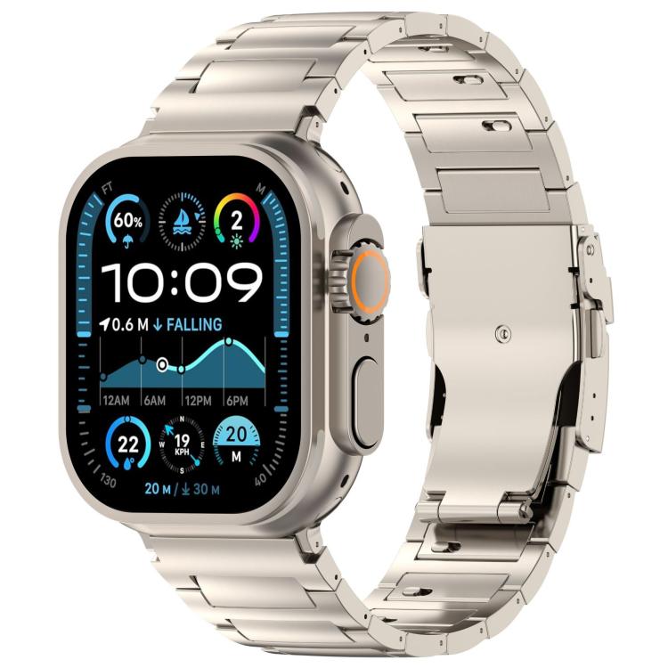 I-shaped Quick-release Safety Clasp Titanium Alloy Watch Band, For Apple Watch 46mm / 49mm / 45mm / 44mm, For Apple Watch 42mm / 41mm / 40mm / 38mm