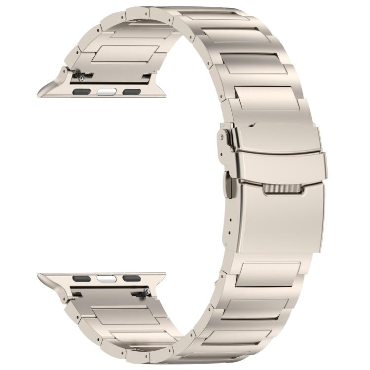 I-shaped Quick-release Safety Clasp Titanium Alloy Watch Band, For Apple Watch 46mm / 49mm / 45mm / 44mm, For Apple Watch 42mm / 41mm / 40mm / 38mm
