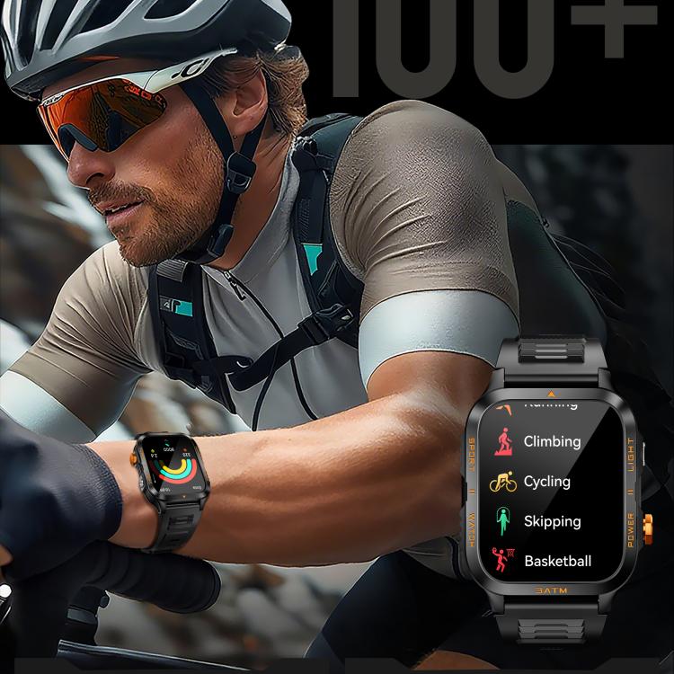 KT89 1.96 inch Square Screen Bluetooth Sports Smart Watch