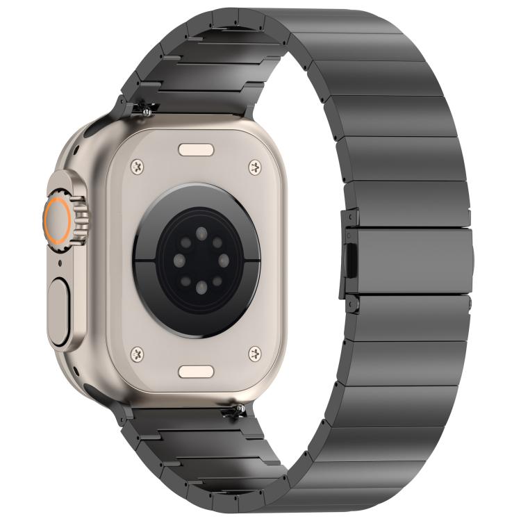One-bead Quick-release Flat Buckle Titanium Alloy Watch Band, For Apple Watch 46mm / 49mm / 45mm / 44mm, For Apple Watch 42mm / 41mm / 40mm / 38mm