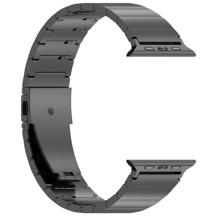 One-bead Quick-release Flat Buckle Titanium Alloy Watch Band, For Apple Watch 46mm / 49mm / 45mm / 44mm, For Apple Watch 42mm / 41mm / 40mm / 38mm