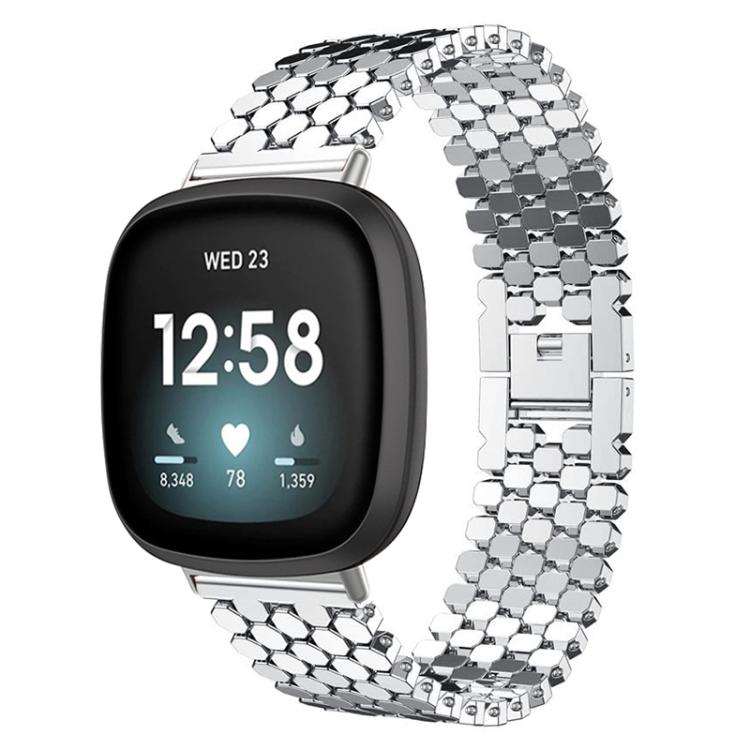 xDfind Fish Scale Texture Metal Watch Band, For Fitbit Versa 4/Versa 3/Sense 2/Sense, For Fitbit Versa 2/Versa/Versa Lite