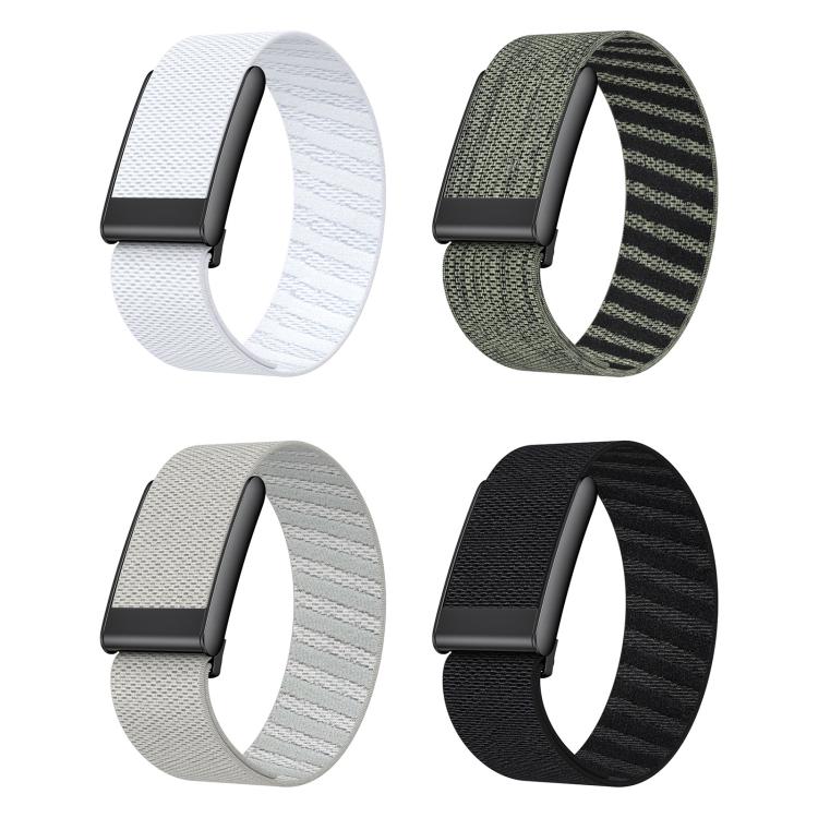 xDfind Black Buckle Sport Elastic Twill Pattern Nylon Watch Band, For WHOOP 5.0 Standard Version