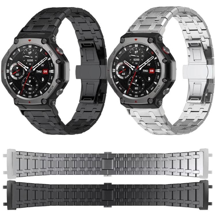 Butterfly Buckle Titanium Alloy Watch Band, For  Amazfit T-Rex 3, For  Amazfit T-Rex 2, For Amazfit T-Rex Pro