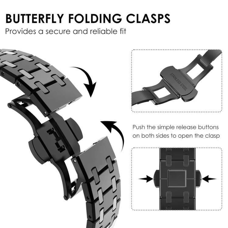 Butterfly Buckle Titanium Alloy Watch Band, For  Amazfit T-Rex 3, For  Amazfit T-Rex 2, For Amazfit T-Rex Pro