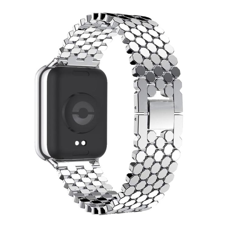 Fish Scale Texture Metal Stainless Steel Watch Band, For vivo Watch GT 2 / iQOO Watch GT 2, For vivo Watch GT / iQOO Watch GT