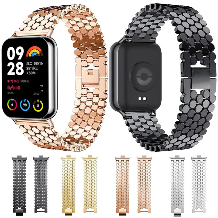 Fish Scale Texture Metal Stainless Steel Watch Band, For vivo Watch GT 2 / iQOO Watch GT 2, For vivo Watch GT / iQOO Watch GT
