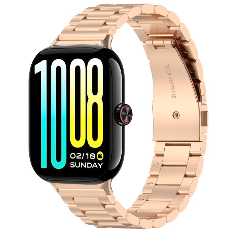 Three Beads Flat Buckle Stainless Steel Watch Band, For vivo Watch GT 2 / iQOO Watch GT 2